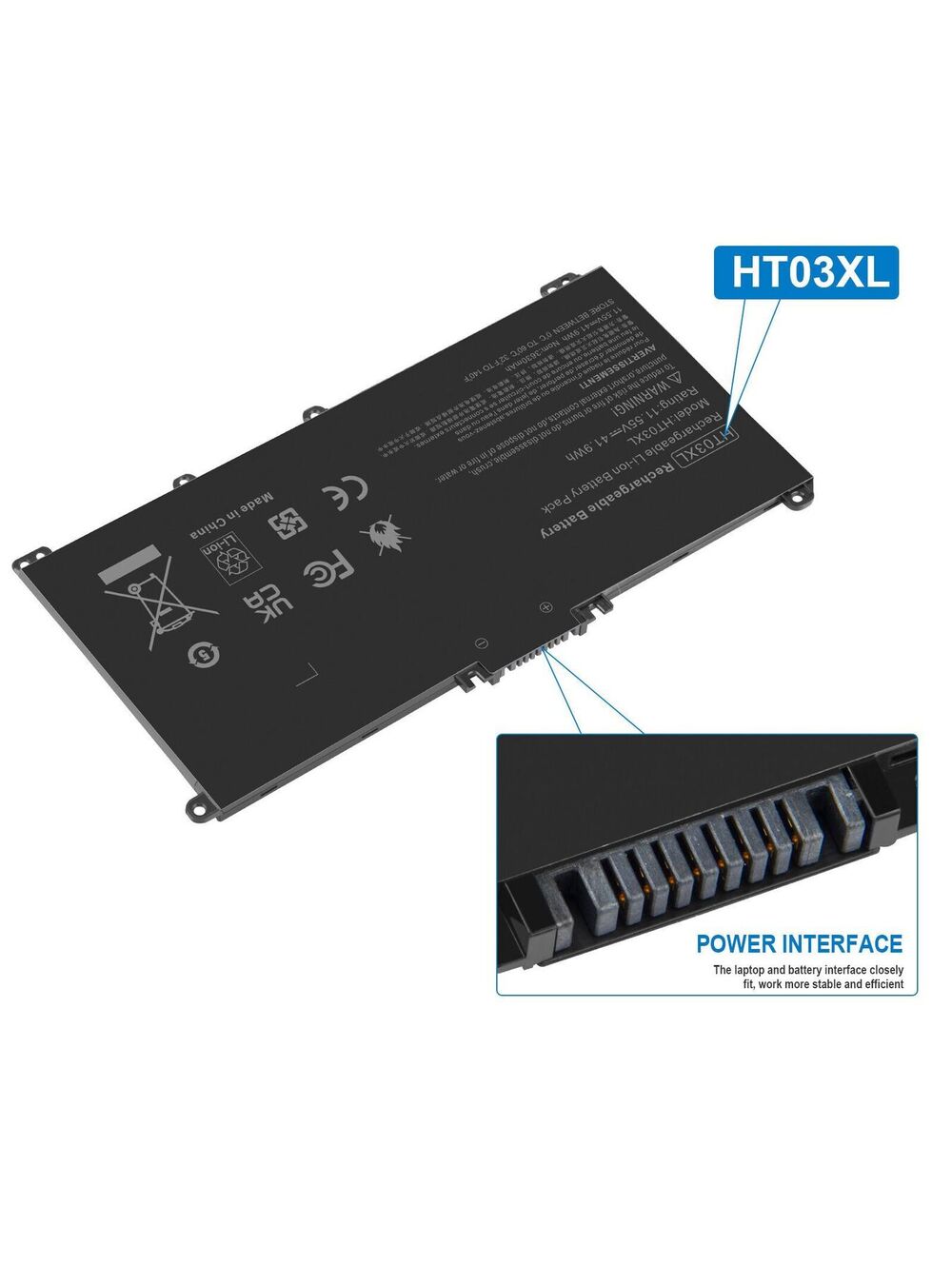 HT03XL Battery for HP Pavilion L11421-2C2 L11119-855 14-CE 14-CF 15-CS C - New!